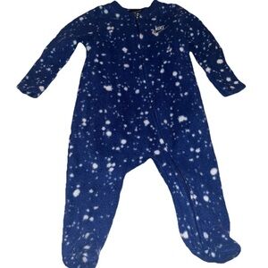 Nike Baby Boys Printed Fleece Footed Sleeper Blue Splatter Size 3 Months